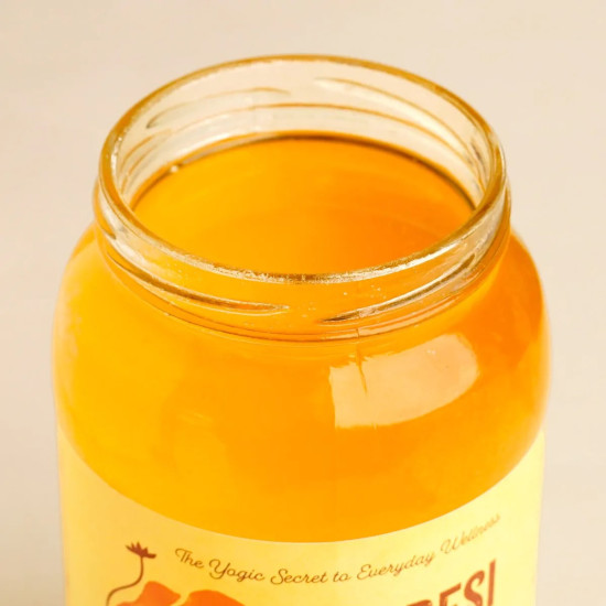 Isha Life Pure A2 Desi Cow Bilona Ghee 1 Litre | Made from Curd of Grass-Fed Desi Cows | Traditional Hand-Churned Ghee
