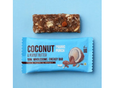 Isha Life Roasted Coconut with Peanut Butter Energy Bar 40gm Natural Snack Bar Made with Dates, Cashew & Almond
