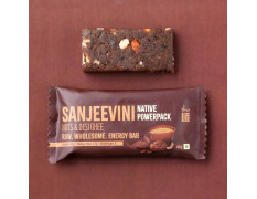 Isha Life Sanjeevini with Peanut Butter Energy Bar 40gm | Ayurvedic Superfood Snack | Natural Protein Bar for Energy & Vitality