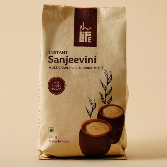 Isha Life Instant Sanjeevini Multigrain Health Drink Mix 250g | Traditional No Sugar Added Recipe | Power of 9 Superfoods