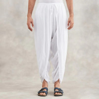 Isha Life Men’s Dhoti Pants (White) | 100% Organic Cotton Comfort Fit | Traditional Indian Panchakacham