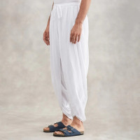 Isha Life Men’s Dhoti Pants (White) | 100% Organic Cotton Comfort Fit | Traditional Indian Panchakacham