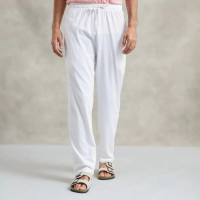 Isha Life Unisex Organic Cotton Sadhana Track Pants – White | 100% Pure Organic Cotton Yoga & Meditation Wear