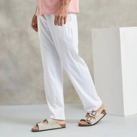 Isha Life Unisex Organic Cotton Sadhana Track Pants – White | 100% Pure Organic Cotton Yoga & Meditation Wear