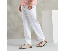 Isha Life Unisex Organic Cotton Sadhana Track Pants – White | 100% Pure Organic Cotton Yoga & Meditation Wear