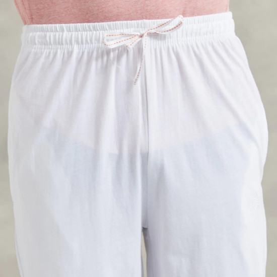 Isha Life Unisex Organic Cotton Sadhana Track Pants – White | 100% Pure Organic Cotton Yoga & Meditation Wear