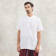 Isha Life Men’s Cotton Linen Kurta – Solid White | Organic & Sustainable Indian Wear