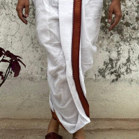 Vidyarthi Pure Cotton Readymade Dhoti with Two Zipper Pockets – Traditional Indian Men’s Wear Vidyarthi Pure Cotton Readymade Dhoti with Two Zipper Pockets – Traditional Indian Men’s Wear