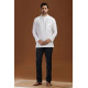 Vidyarthi White Handloom Cotton Full Sleeves Short Kurta for Men - Shop From India Get It Across The World Vidyarthi White Handloom Cotton Full Sleeves Short Kurta for Men - Shop From India Get It Across The World