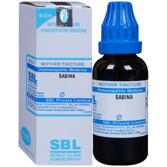 SBL Sabina Mother Tincture Q 30 ML | Homeopathic Remedy from India for Women’s Health
