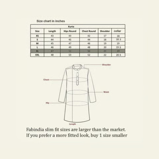 Fabindia Solid Men's Kurta (White) Fabindia Solid Men's Kurta (White)