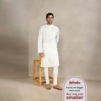 Fabindia Solid Men's Kurta (White)