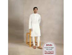 Fabindia Solid Men's Kurta (White)