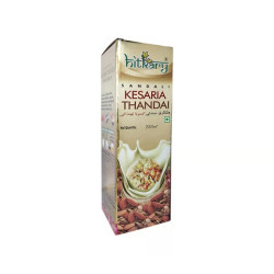 Hitkary Sandali Kesaria Thandai Syrup 700ml | Saffron Summer Drink Concentrate