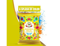 Makhmal Holi Gulal (Yellow) by Cock 80gm