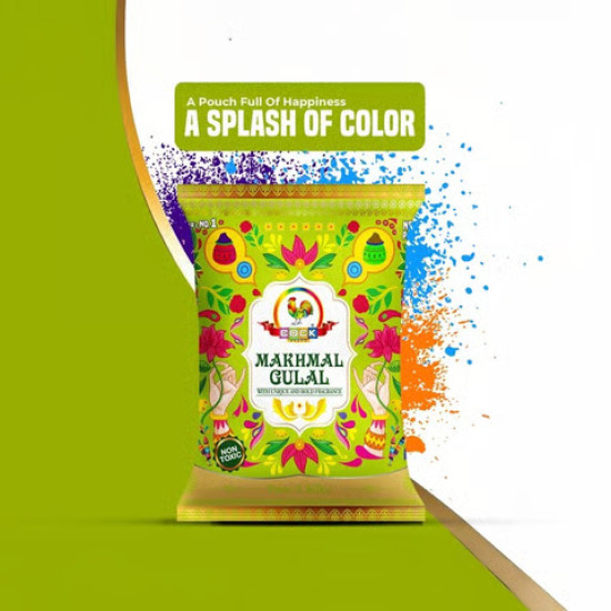 Makhmal Holi Gulal (Dark Green) by Cock 80Gm Makhmal Holi Gulal (Dark Green) by Cock 80Gm
