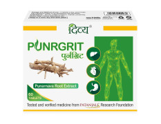 Divya Punrgrit Tablets (3 U X 20 N) - Pure Punarnava Extract for Inflammation, Anemia & Urinary Health | Authentic Indian Ayurvedic Supplement