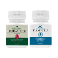 Khatana Vedasetu Hridaysetu and Kamsetu Combo | Ayurvedic Heart Care, Cholesterol Support, and Men’s Vitality Supplement | 30 + 30 Tablets (1000 mg)