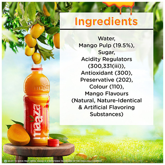 Maaza Mango Drink - Original Flavour, Refreshing 600 ml