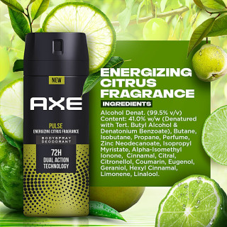 Axe Pulse Long Lasting Deodorant, Body Spray, For Men 150 ml