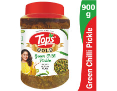 Tops Gold - Green Chilli Pickle, Intense Flavour, Traditional Taste 900 g