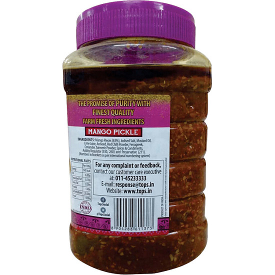 Tops Pickle - Gold Mango, Spicy Condiment, Accompaniment For Meals 900 g