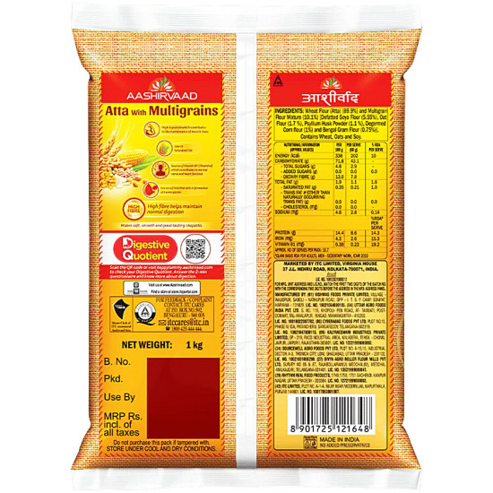 Aashirvaad Atta/Godihittu - Multigrains 1 kg