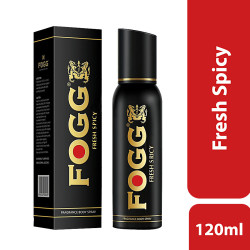 Fogg  Black Series Fresh Spicy - Perfume Body Spray For Men, Long Lasting & No Gas Deodorant 120 ml