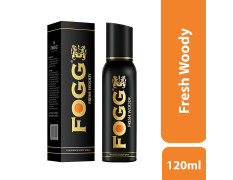 Fogg  Black Series Fresh Woody Perfume Body Spray For Men - Long Lasting & No Gas Deodorant 120 ml