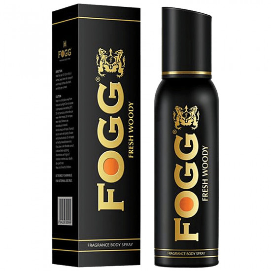 Fogg  Black Series Fresh Woody Perfume Body Spray For Men - Long Lasting & No Gas Deodorant 120 ml