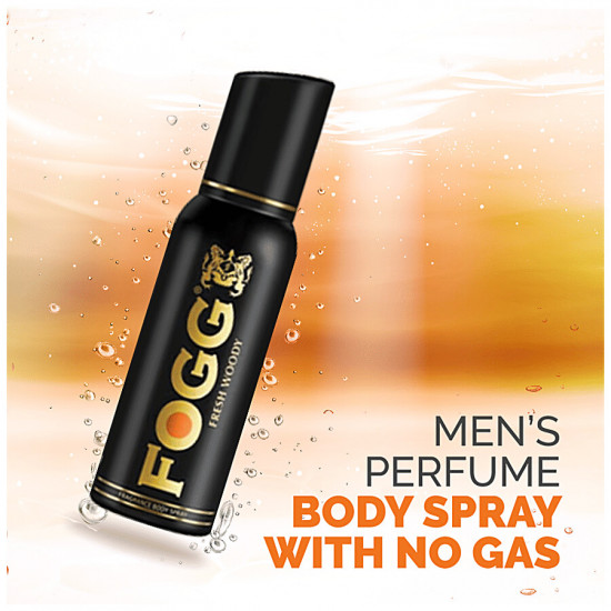 Fogg  Black Series Fresh Woody Perfume Body Spray For Men - Long Lasting & No Gas Deodorant 120 ml