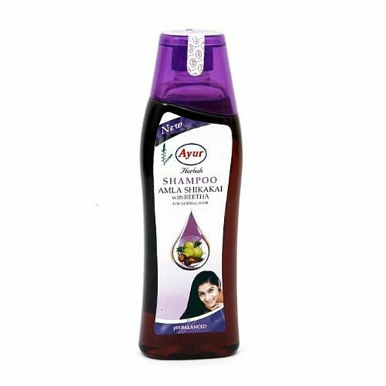 Ayur Herbals Hair Shampoo - Amla Shikakai with Reetha, For Normal Hair 200 ml