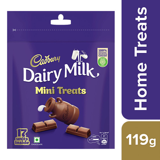 Cadbury Dairy Milk Minis Chocolate Home Treats Pack 119 g