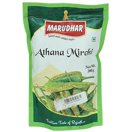 Marudhar Pickle - Athana Mirchi-Green 200 g