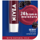 NIVEA Lip Balm, Blackberry Shine, 24h Moisture With Natural Oils, Ruby Red Shine & Berry Aroma 4.8 g