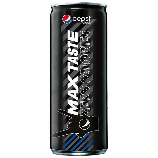 Pepsi Black Soft Drink - Max Taste, Zero Sugar(Diet) 250 ml