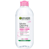 Garnier Micellar Water - Gentle Cleanser For Sensitive Skin, Get 100% Clean Skin 400 ml