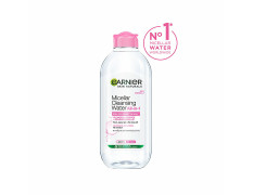 Garnier Micellar Water - Gentle Cleanser For Sensitive Skin, Get 100% Clean Skin 400 ml