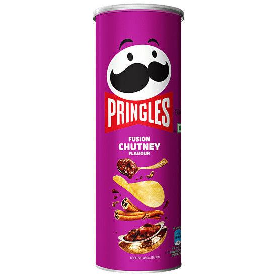 Pringles Potato Chips - Fusion Chutney Flavoured, Crunchy, Crispy 102 g