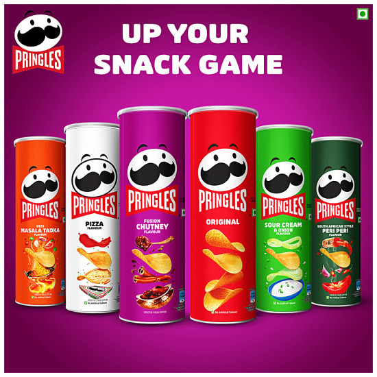 Pringles Potato Chips - Fusion Chutney Flavoured, Crunchy, Crispy 102 g