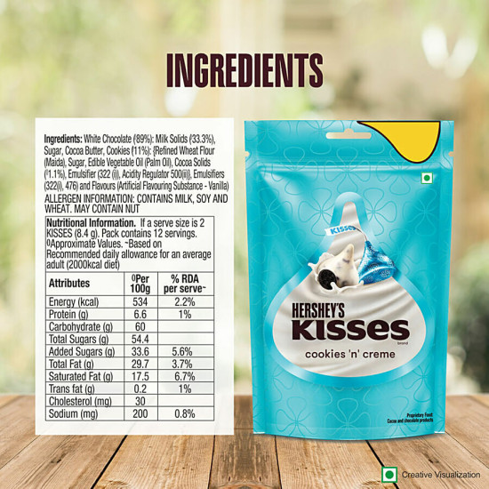 Hershey's Kisses Cookies 'N' Creme Chocolate 33.6 g