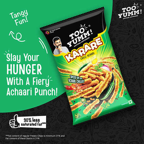 Too Yumm! Chilli Achari Flavour Karare Namkeen 70 g