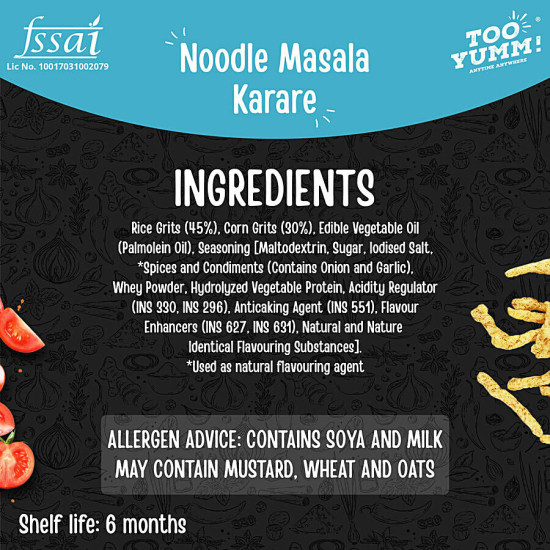 Too Yumm! Noodle Masala Flavour Karare Namkeen 70 g