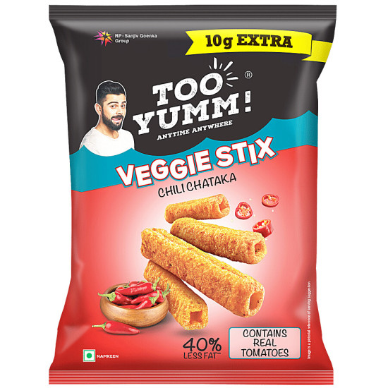 Too Yumm! Chili Chataka Flavour Veggie Stix Namkeen 75 g