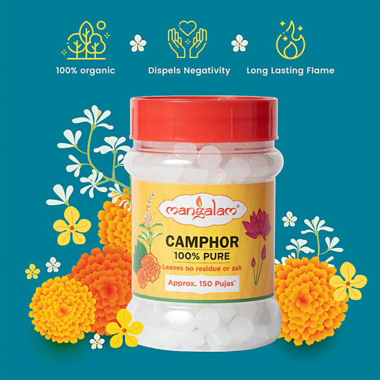 Mangalam Pure Camphor Capsules - Leaves No Residue 100 g