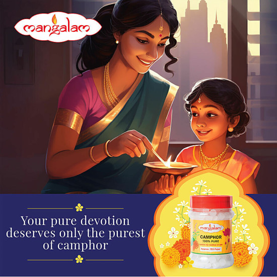 Mangalam Pure Camphor Capsules - Leaves No Residue 100 g