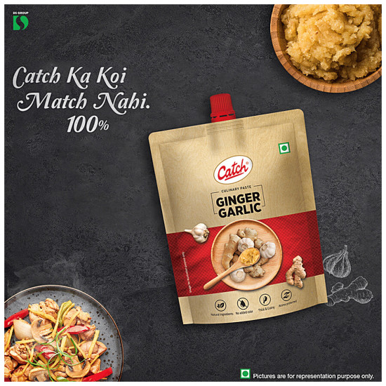 Catch Ginger Garlic/Adrak Lehsun Paste - Thick & Grainy, No Artificial Colours 200 g