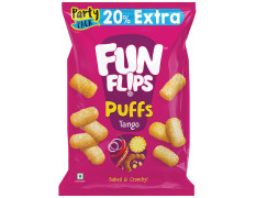 Fun Flips Puffs - Tango, Baked & Crunchy, Healthy Snacks, 75 g