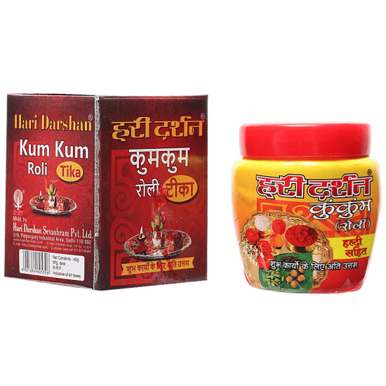 Hari Darshan Kumkum Roli Chandan Tika - Red 40 g