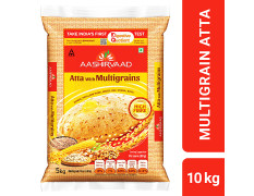 Aashirvaad Atta with Multigrains - High Fibre 10 kg | High Fibre, Aids Digestion
